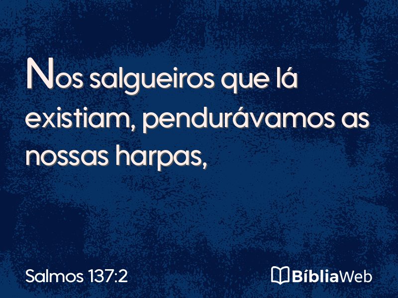 Salmos 137:2 em imagem para compartilhar