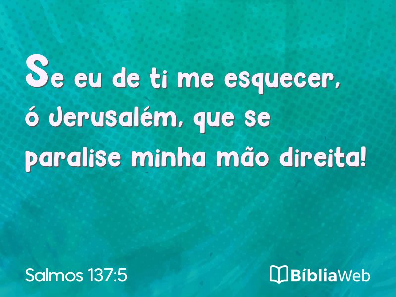 Salmos 137:5 em imagem para compartilhar