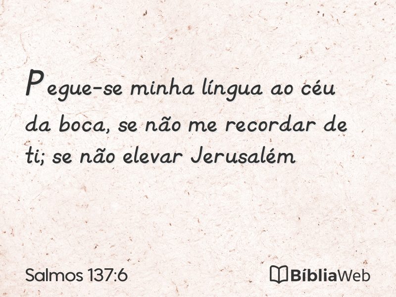 Salmos 137:6 em imagem para compartilhar