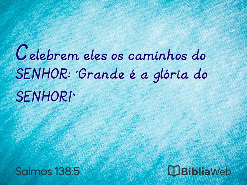 Salmos 138:5 em imagem para compartilhar