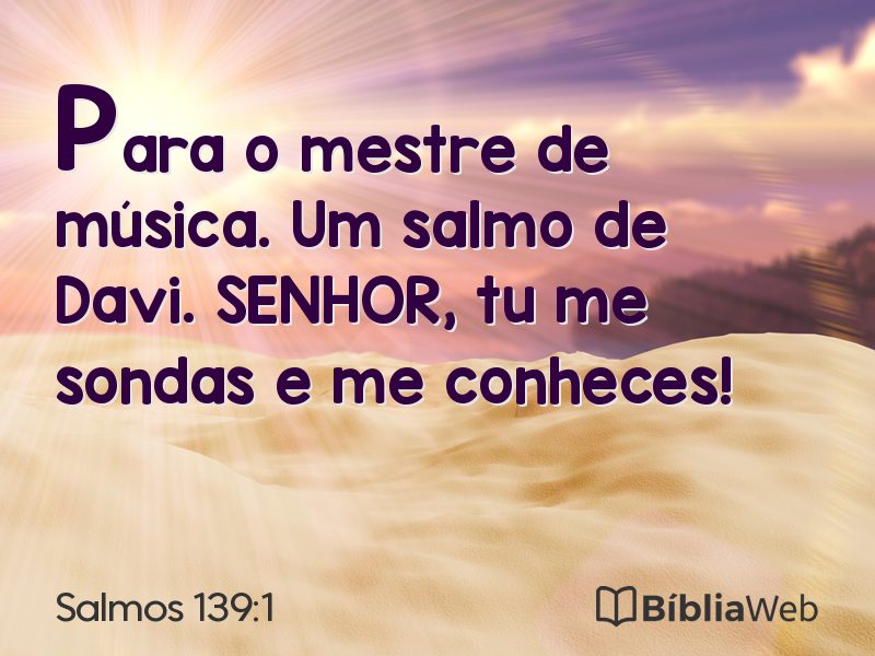 Salmos 139:1 em imagem para compartilhar