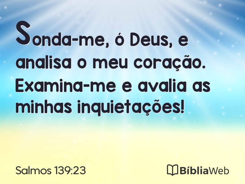 Salmos 139:23 em imagem para compartilhar