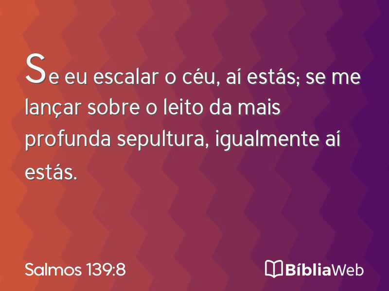 Salmos 139:8 em imagem para compartilhar