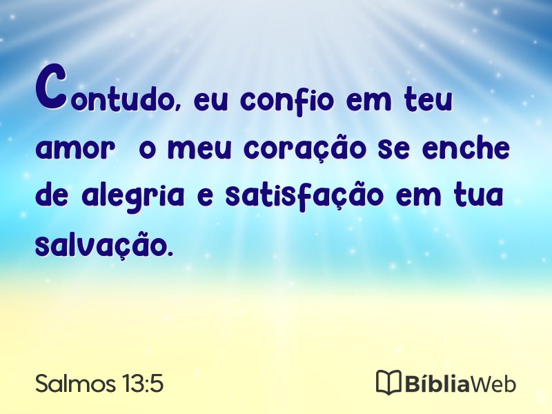 Salmos 13:5 em imagem para compartilhar