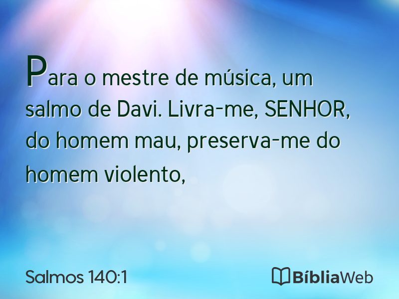 Salmos 140:1 em imagem para compartilhar