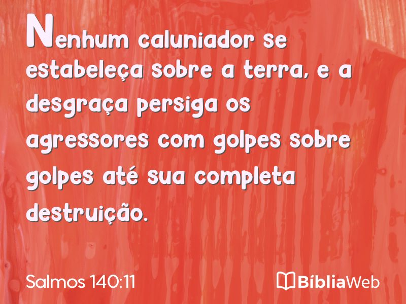 Salmos 140:11 em imagem para compartilhar