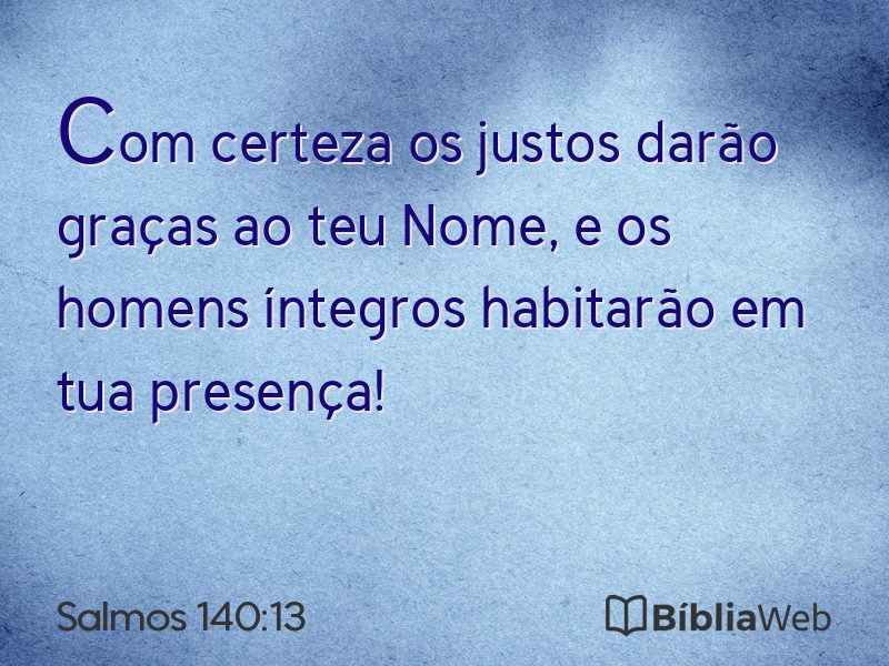 Salmos 140:13 em imagem para compartilhar