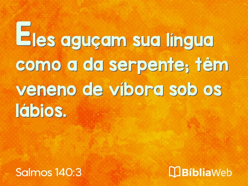 Salmos 140:3 em imagem para compartilhar