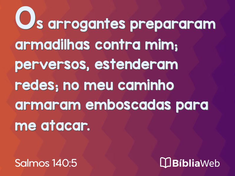 Salmos 140:5 em imagem para compartilhar