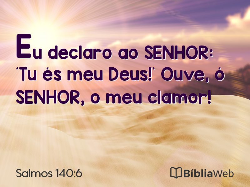 Salmos 140:6 em imagem para compartilhar