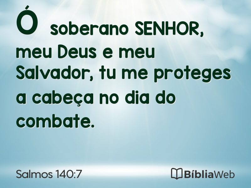 Salmos 140:7 em imagem para compartilhar