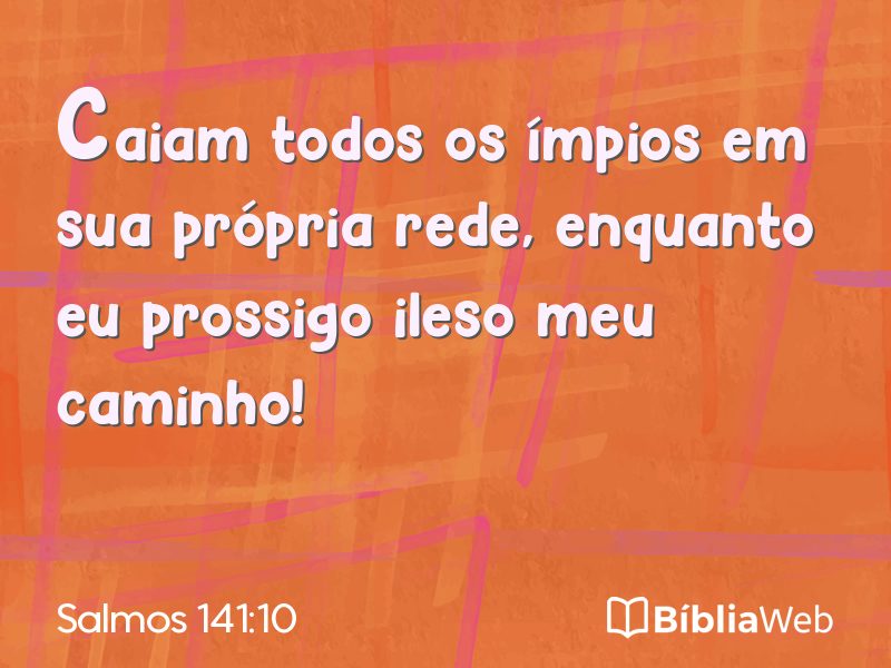 Salmos 141:10 em imagem para compartilhar
