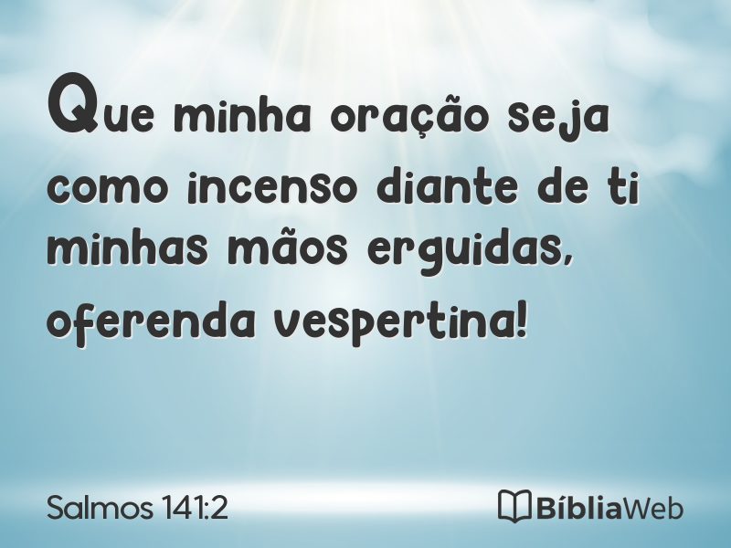 Salmos 141:2 em imagem para compartilhar