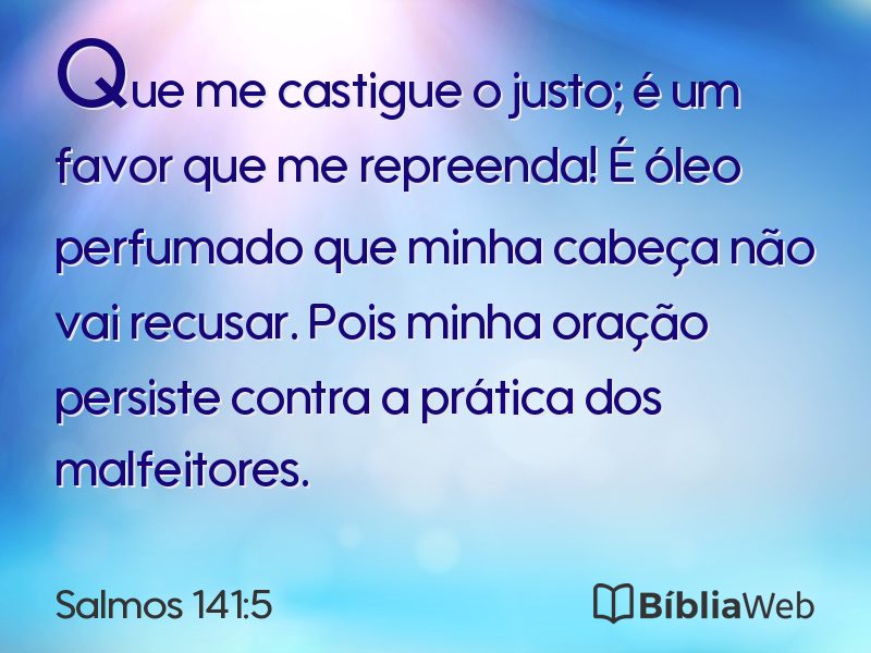 Salmos 141:5 em imagem para compartilhar