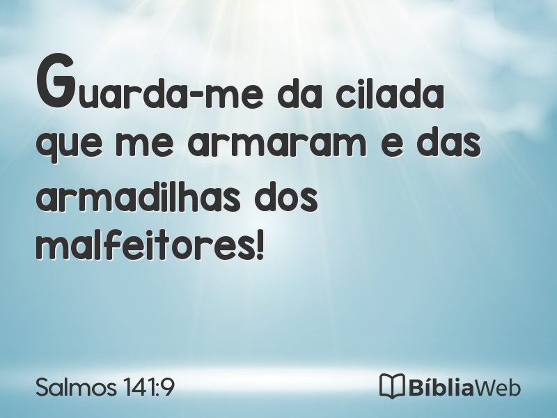 Salmos 141:9 em imagem para compartilhar