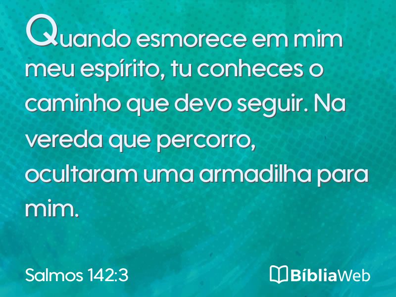Salmos 142:3 em imagem para compartilhar