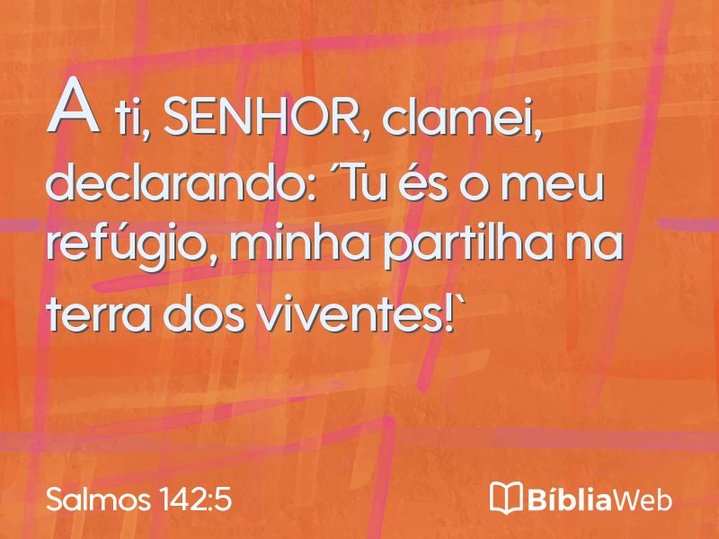 Salmos 142:5 em imagem para compartilhar