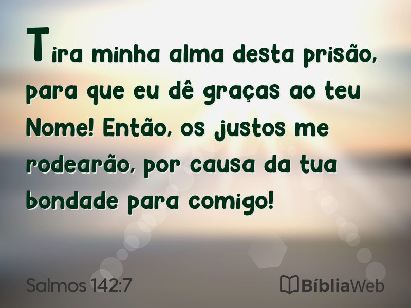 Salmos 142:7 em imagem para compartilhar