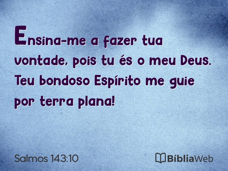 Salmos 143:10 em imagem para compartilhar