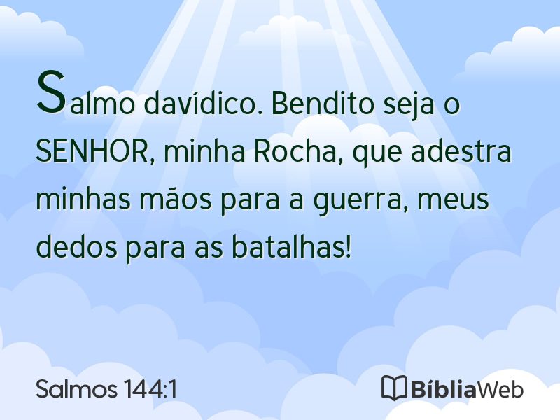 Salmos 144:1 em imagem para compartilhar