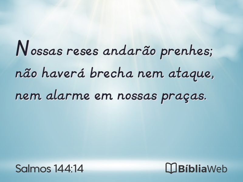 Salmos 144:14 em imagem para compartilhar