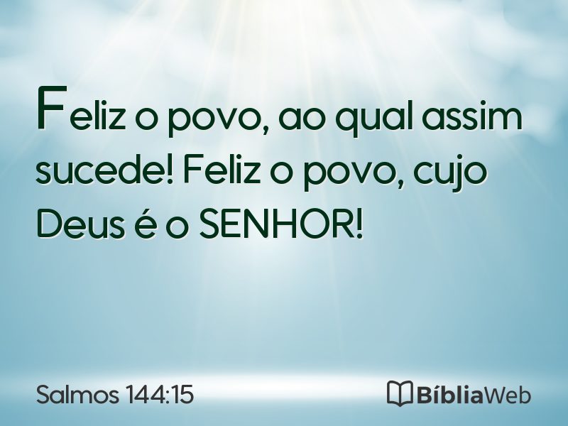 Salmos 144:15 em imagem para compartilhar