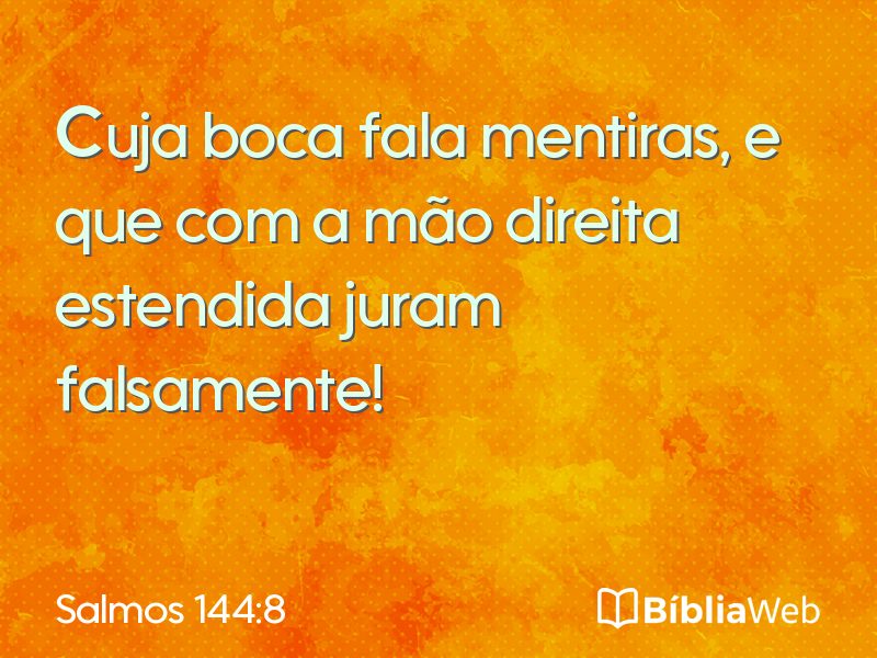 Salmos 144:8 em imagem para compartilhar