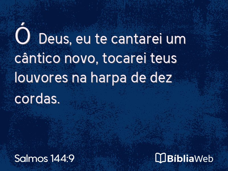 Salmos 144:9 em imagem para compartilhar