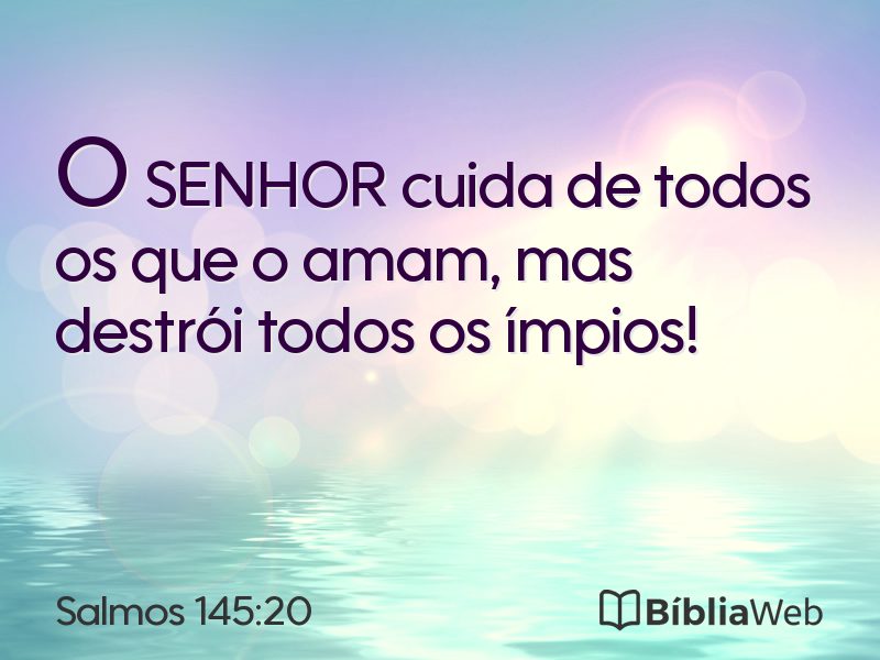Salmos 145:20 em imagem para compartilhar