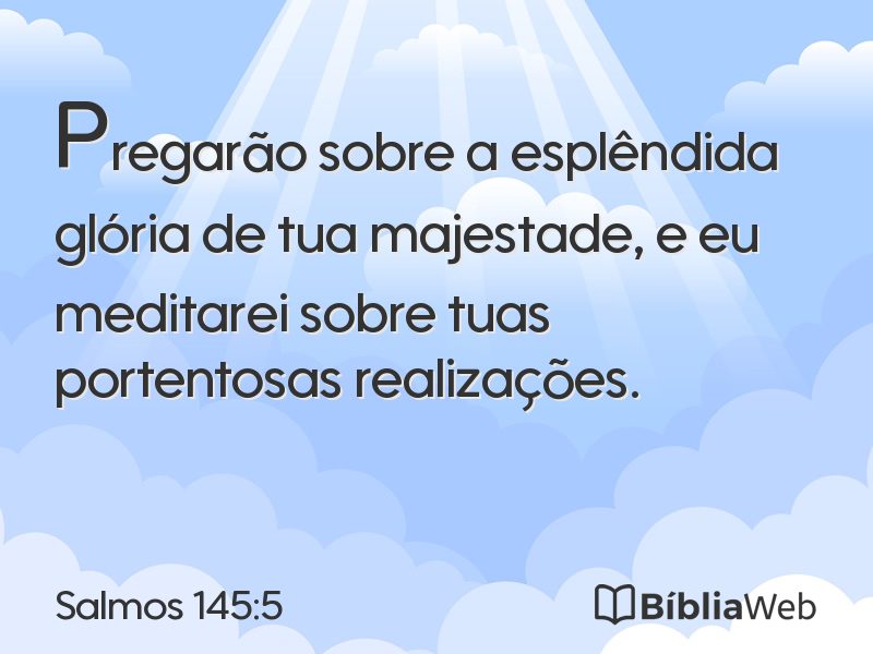 Salmos 145:5 em imagem para compartilhar