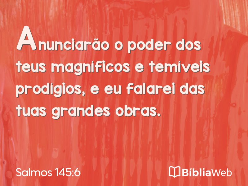 Salmos 145:6 em imagem para compartilhar