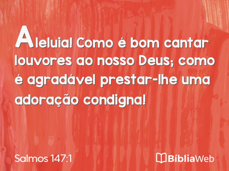 Salmos 147:1 em imagem para compartilhar