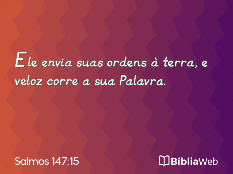 Salmos 147:15 em imagem para compartilhar