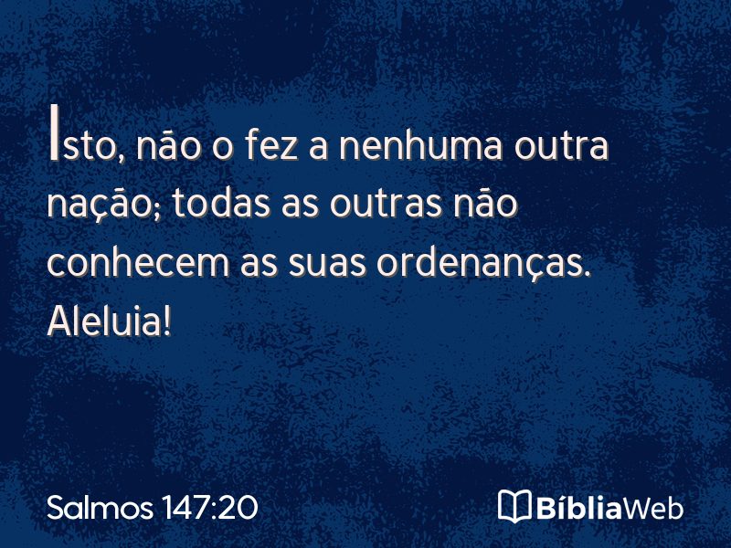 Salmos 147:20 em imagem para compartilhar