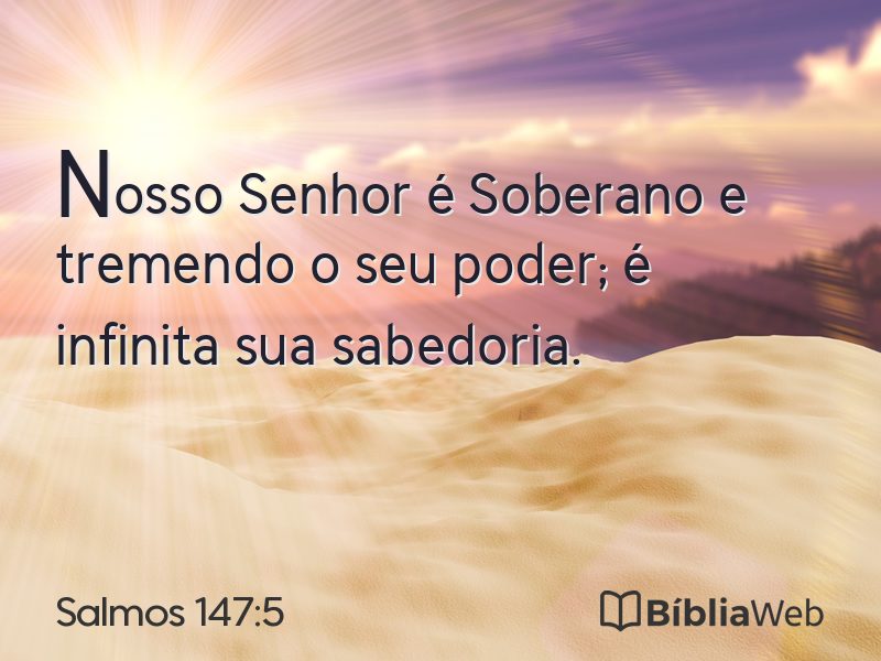 Salmos 147:5 em imagem para compartilhar