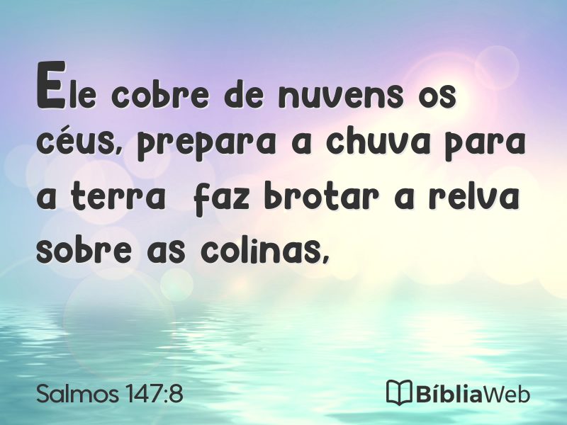 Salmos 147:8 em imagem para compartilhar