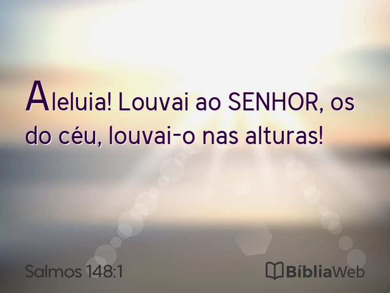 Salmos 148:1 em imagem para compartilhar