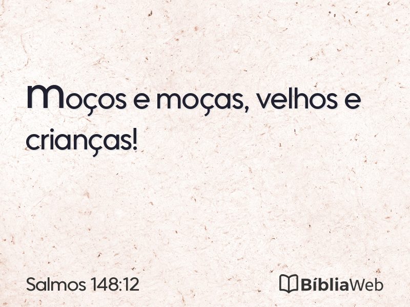 Salmos 148:12 em imagem para compartilhar