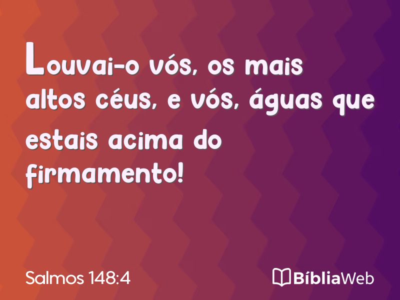 Salmos 148:4 em imagem para compartilhar