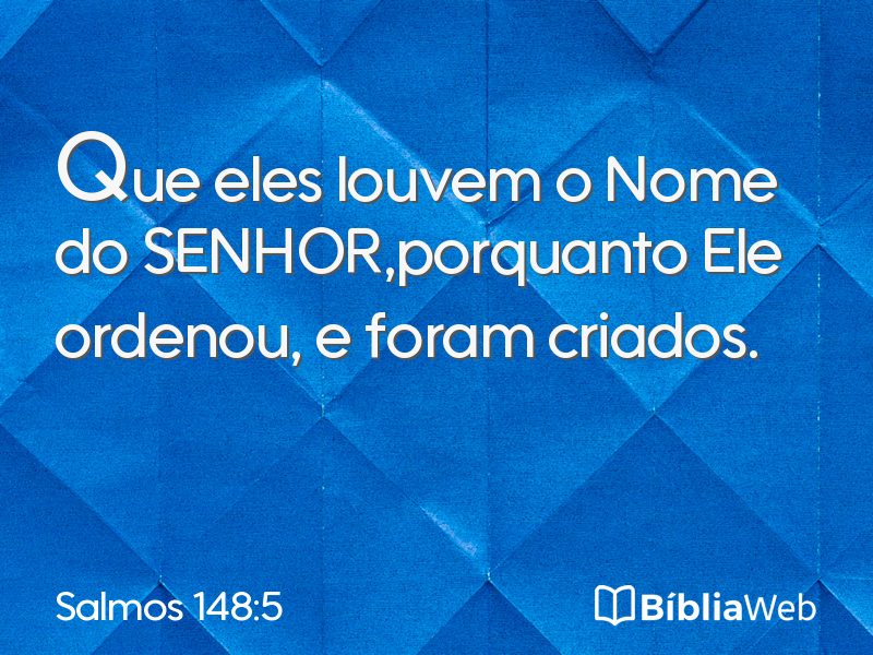 Salmos 148:5 em imagem para compartilhar