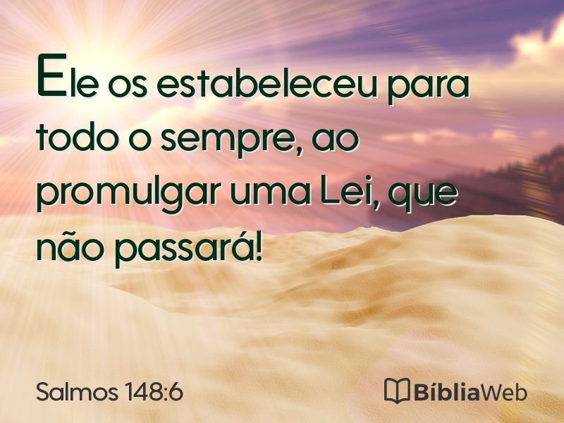 Salmos 148:6 em imagem para compartilhar
