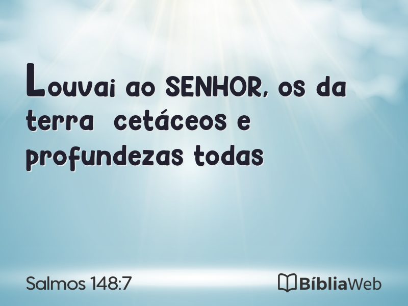 Salmos 148:7 em imagem para compartilhar