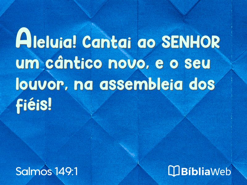 Salmos 149:1 em imagem para compartilhar