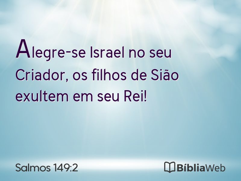 Salmos 149:2 em imagem para compartilhar