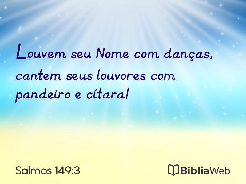 Salmos 149:3 em imagem para compartilhar
