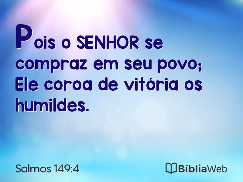 Salmos 149:4 em imagem para compartilhar