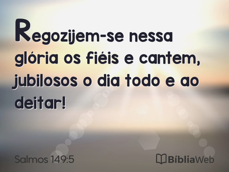 Salmos 149:5 em imagem para compartilhar