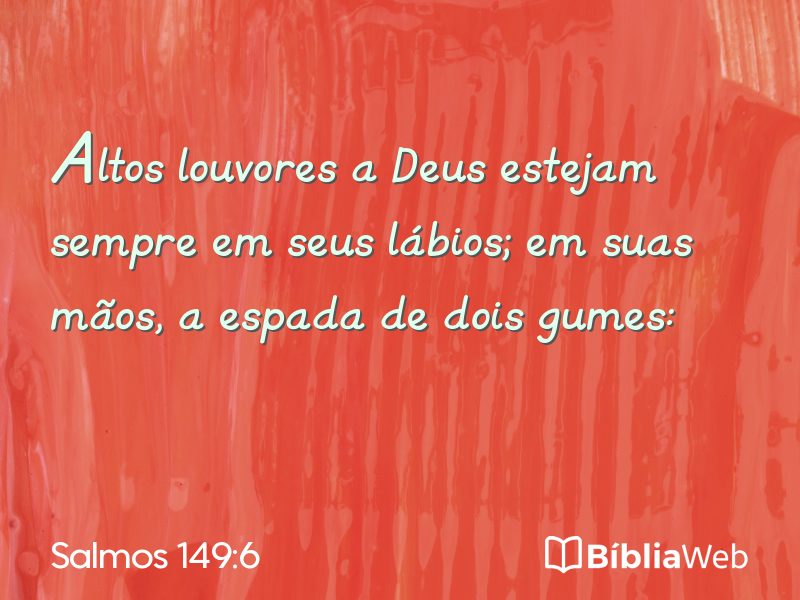 Salmos 149:6 em imagem para compartilhar