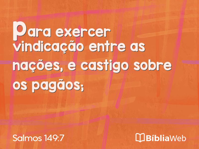 Salmos 149:7 em imagem para compartilhar