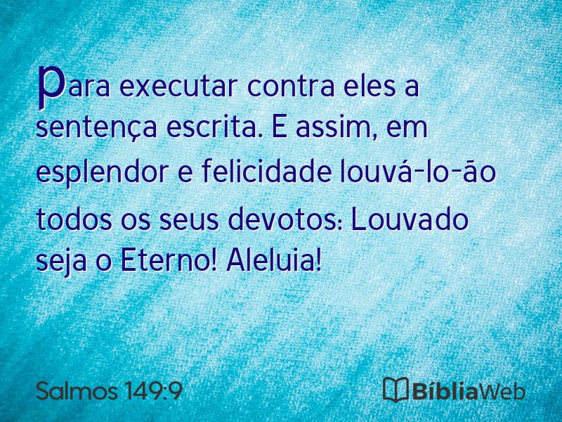 Salmos 149:9 em imagem para compartilhar